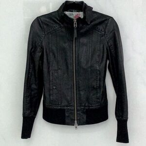 Mackage x Aritzia black leather jacket size extra small